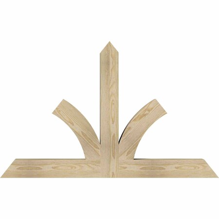 Ekena Millwork Richland Rough Sawn Timber Gable Bracket, Douglas Fir, 48"W x 30"H x 4"D x 4"F, 15/12 Pitch GBW048X30X0404RIC00RDF